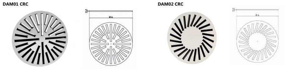 DAM01 CRC - DAM02 CRC diffusori alta induzione